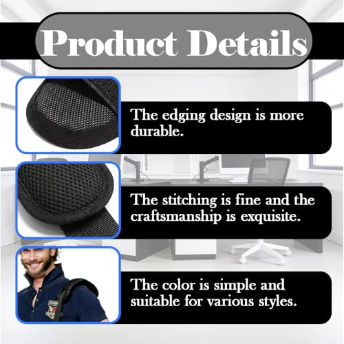 Soft Shoulder Strap Pad, Removable Backpack Strap Pads, Breathable Backpack Shoulder Cushion with Pressure Relief for Duffle Bag Guitar Straps (2 pcs Black)
