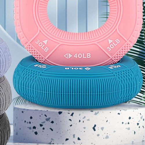 MAGICLULU Hand Grip Strengthener Ring Set with Tire Texture, Silicone Forearm and Finger Workout Trainer, 3 Resistance Levels (30-40-50lb) for Fitness, Stress Relief, and Wrist Exercise