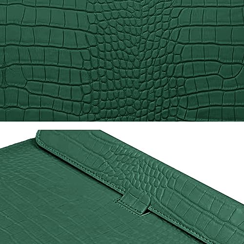Lightweight Green Crocodile PU Leather Sleeve for 15-16 Inch Laptops - color: Green