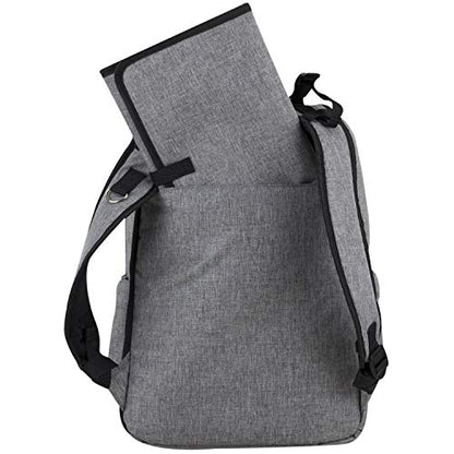 BODHI The Baby Athleisure Tech Diaper Bag Backpack with removable changing pad, Unisex, for Moms and Dads - Medium Gray Chambray - color: Gray Chambray