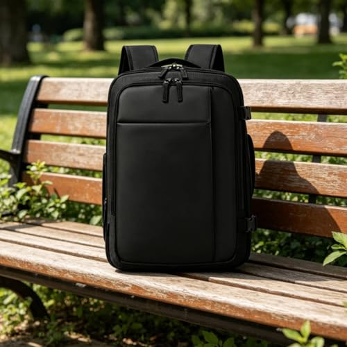 Qianly Travel Backpack with Shoe Compartment Multipurpose Sports Backpack with Separate Shoe Pocket Tear-Resistant for Weekend Trip, Beige, Khaki