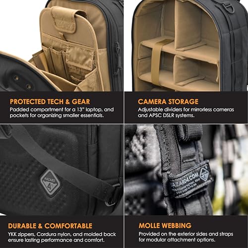 HAZARD 4 Grill Hard-Shell Photo & Drone Backpack – Modular Camera Pack, 24.1L