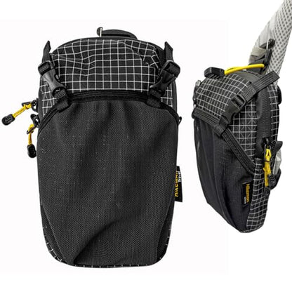 Backpack Shoulder Strap Pouch - Waterproof Strap Pack Phone Pouch, Backpack Strap Pocket Attachment Bag, Small Crossbody Bag Waist Pack for Sports Hiking Camping - color: Black