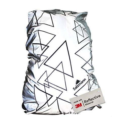 Salzmann Reflective Backpack Cover | Waterproof Hi-Vis | Silver | Made with 3M Scotchlite | High Visibility, Weatherproof Cover | For Cycling & Outdoor Activities - size: Silver Triangle (Standard)