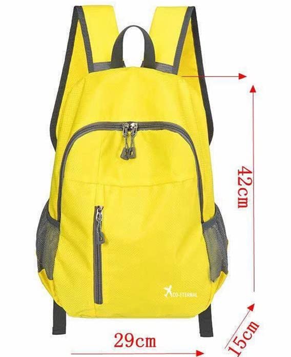 Geboldil Men's and women's leisure backpack waterproof backpack travel backpack 25L yellow - color: Yellow