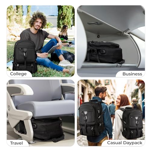 Large Travel Backpack for Men Women,Carry on Backpack with Shoe Compartment USB Charging Port,College Backpack,Bookbag fit 17.3 Inch Laptop for Business Hiking Camping (Fits 4.92-5.91 ft height) - size: 17.3 inch