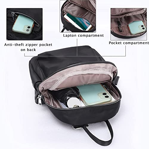 Etercycle Mini Backpack Purse for women, Small Backpack Purse, Shoulder Bag for Travel (Black) - color: Black