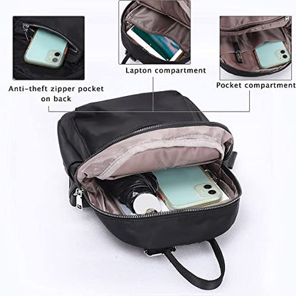 Etercycle Mini Backpack Purse for women, Small Backpack Purse, Shoulder Bag for Travel (Black) - color: Black