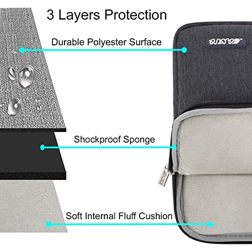MOSISO Laptop Case 12.3 inch, 11.6-12.3 inch Laptop Sleeve Compatible with MacBook Air 11.6, Acer HP Dell Lenovo Samsung, Surface Pro, Polyester Vertical Computer Sleeve Bag with Pocket, Space Gray - color: Space Gray, size: 12.3 inch