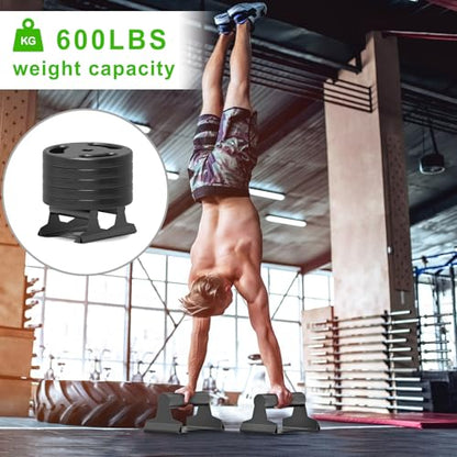SELEWARE Push Up Bars, Heavy Duty Steel Push Up Stands with Non-Slip Knurled Handles & Lion Base, 600LB Capacity Parallettes Bars for Floor Workouts, Calisthenics, Strength Training, Handstand