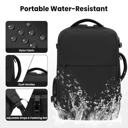 BAGAIL Travel Laptop Backpack, Carry on with USB Port, Luggage Bag for Holiday-Black - color: Black