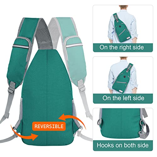 ZOMAKE Sling Bag,Small Crossbody Sling Backpack,Water Resistant Shoulder Daypack for Travel,Anti Thief Chest Bag for Hiking(Army Green(New)) - color: Army Green(new)
