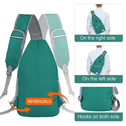 ZOMAKE Sling Bag,Small Crossbody Sling Backpack,Water Resistant Shoulder Daypack for Travel,Anti Thief Chest Bag for Hiking(Army Green(New)) - color: Army Green(new)