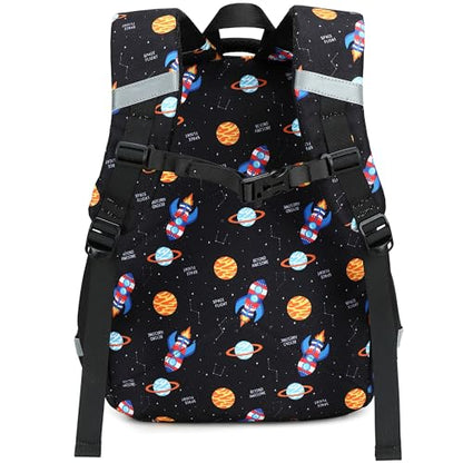 abshoo Cute Rocket School Backpack For Boys Elementary Kindergarten Kids School Bag (Rocket Black) - color: Rocket Black
