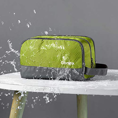 Gonex Travel Toiletry Bag Nylon, Shaving Bag Toiletry Organizer Green - color: Green