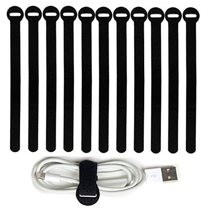 60pcs Reusable Fastening Cable Ties, 6-Inch Cable Straps Cable Management, Multi-Purpose Hook & Loop Cord Organizer Wire Ties, Adjustable Cable Organizer Cord Ties, Microfiber Cloth Straps,Black. - size: 6"(60 Pack)