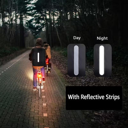 1PC Reflective Backpack Cover Dustproof Polyester Raincoat with High Visibility Strip for Camping, Biking, Hiking, Black, XL - color: Black, size: X-Large