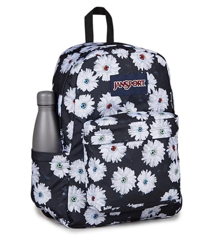 JanSport SuperBreak Plus Backpack with Padded 15-inch Laptop Sleeve and Integrated Bottle Pocket - Spacious and Durable Daypack for Work and Travel - Eyeball Blossom - color: Eyeball Blossom