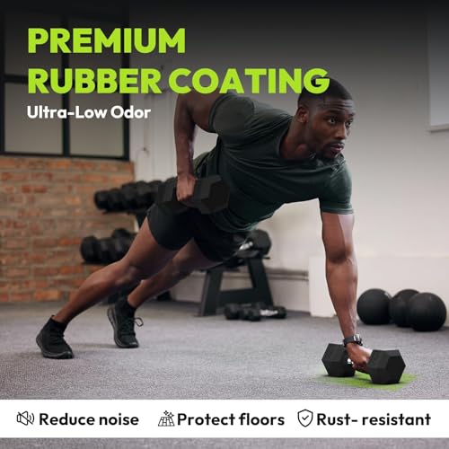 HANDBODE Rubber Coated Hex Dumbbell Set with A-Frame Rack, 100 lb - 600 lb Multiple Options Weight, Hexagon Non-Rolling Shape, Ergonomic Knurled Handle, Home Gym Equipment for Strength Training - style: 300 lb (10, 20, 30, 40, 50 lb) X 2 & Rack