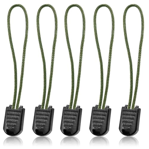 10 Pack Paracord Zipper Pull Replacement Pulls Tabs for Keys, Flashlight, Knife, Pouch, Backpack, Suitecases, Pocket - ArmyGreen - color: ArmyGreen
