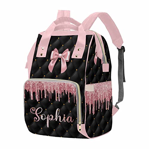 MyPupSocks Custom Baby Diaper Backpack with Name, Custom Multifunction Large Travel Diaper Bag Backpack for New Mom Baby Newborn - color: Multi #28