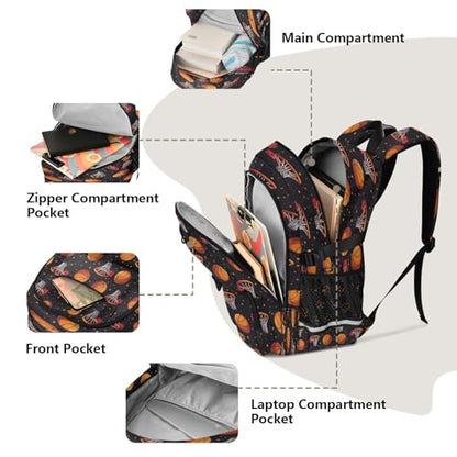 Bolaz Basketball Hoop Travel Backpack 14 Inch Laptop Computer Bag Sturdy School Bag College Bookbag