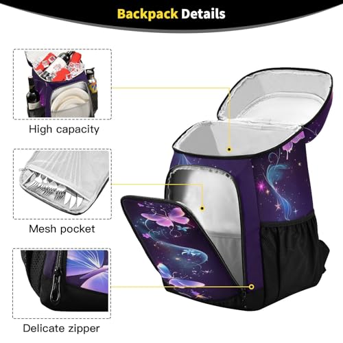 Tropical Pineapples Fruits Cooler Backpack Insulated Leak Proof Beach Cooler Bag Soft Lunch Picnic Hiking Camping Backpack Cooler - color: olive