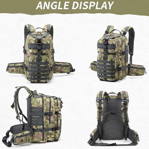 Camo hunting backpack，small tactical backpack, military backpack for men， camping backpack, 3-day bag(Camouflage) - color: Camouflage