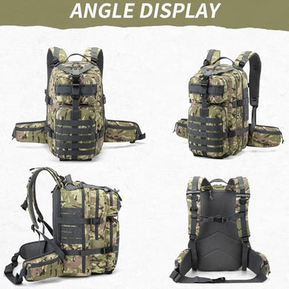 Camo hunting backpack，small tactical backpack, military backpack for men， camping backpack, 3-day bag(Camouflage) - color: Camouflage