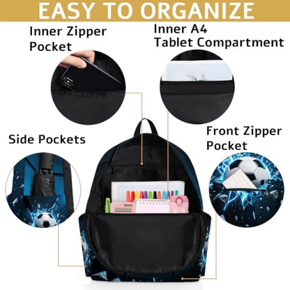Sport Football Ball Kids Backpack for Boys Girls Soccer Sport Preschool Toddler Backpack Kindergarten Nursery Bookbag Travel Children Lightweight School Bag - color: Soccer