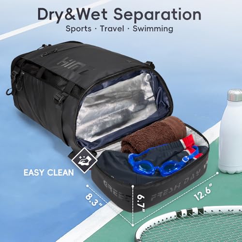 Backpack Cooler with Lunch Compartment, Heavy Duty Insulated Backpacks for Men Work, 35L Travel Backpacking -17 inch Laptop Bag Carry On Back packs for Airplane, Black - color: Black