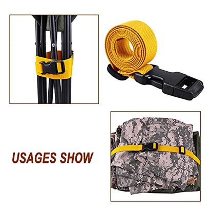 MAGARROW 40" 60" Strap Buckle Packing Straps Adjustable 1-Inch Belt Rope (Set of 10) (1" Wide - 40" Long, Golden Yellow) - color: Golden Yellow, size: 1" Wide - 40" Long