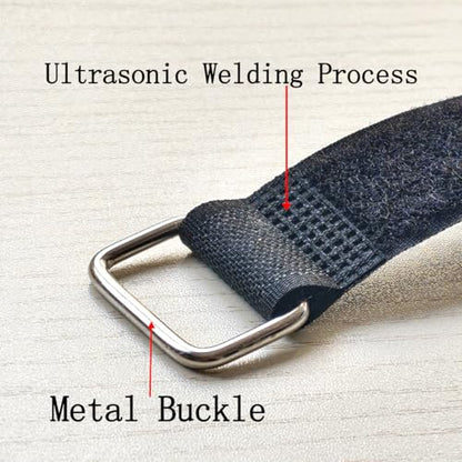 18 inch Extend Cable Strap and Adjustable Securing Strap with Buckle - 12 PCS Reusable Hook and Loop Fastening Nylon Cable Tie Wrap - size: 1 x 18 in