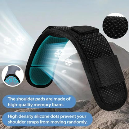 ZINMARK 2-Pack Shoulder Pad Anti-Slip Cushion Breathable Pad for for Laptop Bags, Messenger Bags, Briefcase Bags, Luggage Bags, Tool Bags, Travel Bags and Most Bags, Black - color: Black