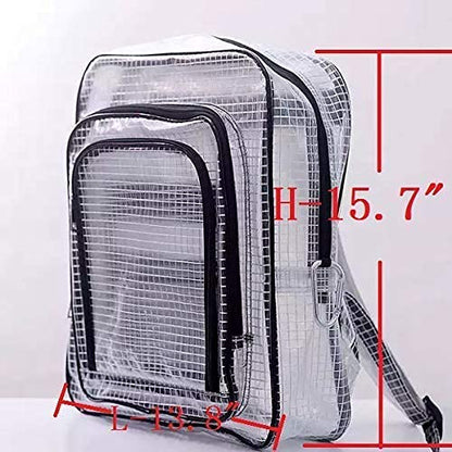 ESD 15.7inch 40cm*35cm*15cm anti-static clear pvc backpack,cleanroom engineer tool bag full cover pvc for put computer tool working in clean room 1PCS - color: One Piece Black Small