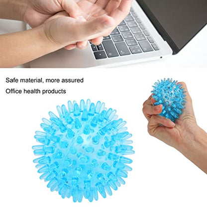 Ymiko Spiky Ball, Soft Transparent Massage Ball Spiky Ball Hollow Strength Recovery Exercise Stress Relief Massage Ball for Hand Wrist, Foot, Back, Muscles(7CM)