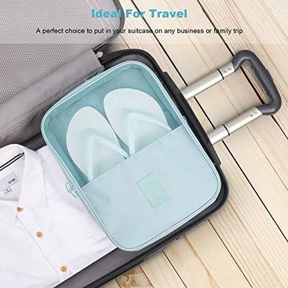 Mossio Shoe Bag Holds 3 Pair of Shoes for Travel and Daily Use Storage Pouch - color: Light Pink