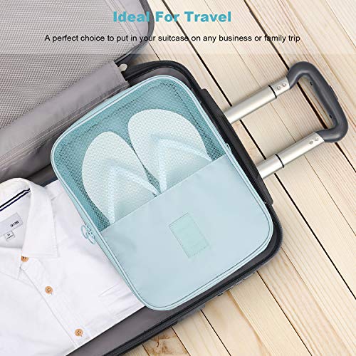 Mossio Shoe Bag Holds 3 Pair of Shoes for Travel and Daily Use Storage Pouch - color: Dark Blue