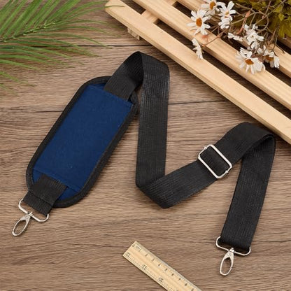 GORGECRAFT 37mm Chair Carrying Strap Adjustable Beach Chair Backpack Anti-Slip Shoulder Straps Replacement Universal for Briefcase Laptop Messenger Crossbody Bag Luggage Duffel Camera - color: Black