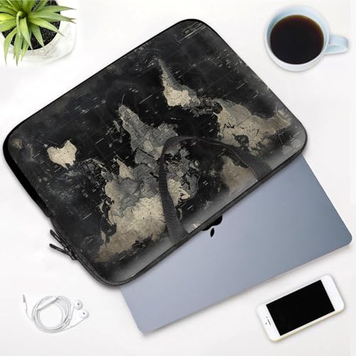 14 15 15.4 15.6 inch Laptop Handle Bag Computer Bag, Pouch Holder Notebook Sleeve Cover Soft Case Compatible for Dell,Lenovo,Toshiba HP, Asus Notebook-Old Map - color: Old Map