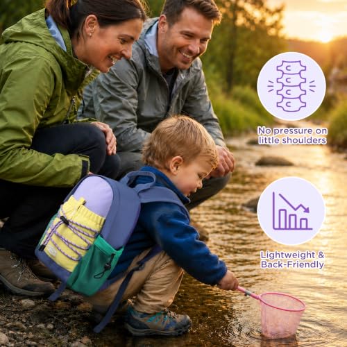 GAGAKU Toddler Backpack for Kids 2-4 Water Resistant Lightweight Hiking Backpack Outdoor Travel Sport Mini Toddler Daypack Backpack - Purple - color: Purple