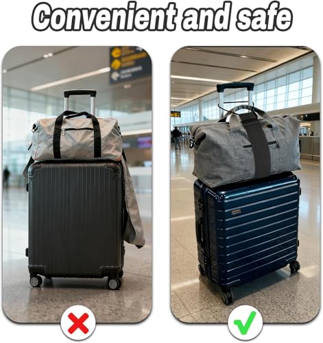 Luggage Straps for Suitcases，Multi-Use Strong Adjustable Luggage Connector Straps, Durable, Waterproof, Bungee Straps，Travel Suitcase Essential Travel Essentials (Gray 2PCS) - color: 2PCS Gray