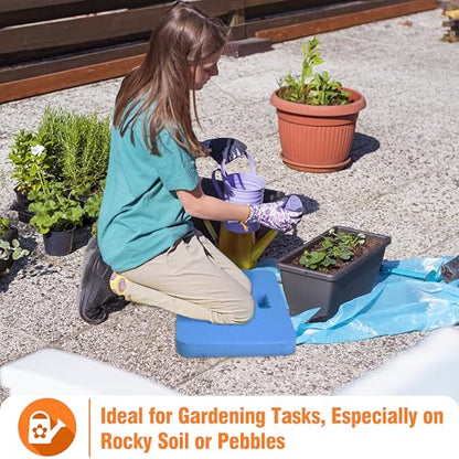 Gardzen 3-Pack Extra Thick Garden Kneeling Pad, EVA Foam Kneeler Pad for Gardening, Baby Bath, Yoga, Pilates, Exercise, 18" x 11" x 1.5", Blue - size: 18" x 11" x 1.5" - 3 Pack