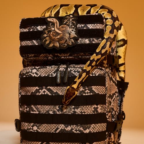 WOLFpak 35L Athletic Gym Backpack (Python) - Durable 1000D Waterproof Oxford Material with MOLLE Webbing, Laptop Pocket & Dual Cup Holders, Durable Fitness/Travel/Military Daypack - color: Python