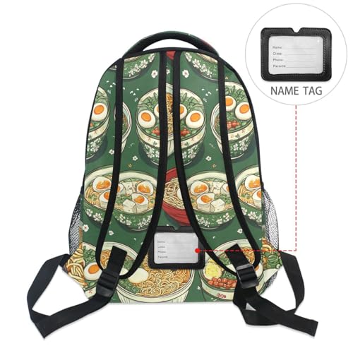Laptop Backpack for Unisex Adult Fashion Laptop Bag with Chest Strap Gift Men & Women Instant Noodles Cute Style - color: Multicolor06