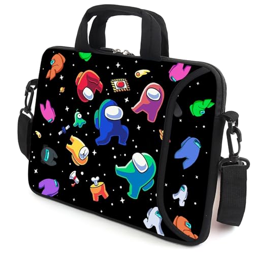 17" Shoulder Bag Adjustable shoulder strap Laptop sleeve Carrying case with mouse and power adapter storage bag (Games-1) - color: Games-1