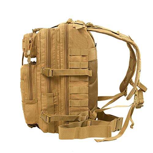 Seibertron Falcon Water Repellent Hiking Camping Backpack Compact Pack Summit Bag Khaki 37L - color: Khaki 37l(size:11"*11"*19")