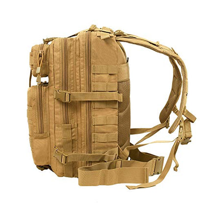 Seibertron Falcon Water Repellent Hiking Camping Backpack Compact Pack Summit Bag Khaki 37L - color: Khaki 37l(size:11"*11"*19")
