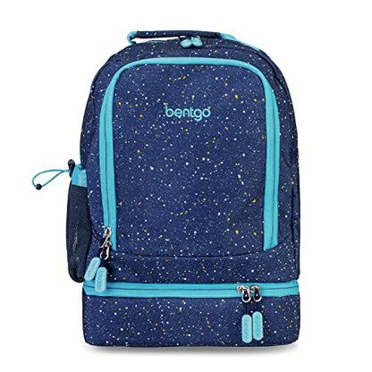 Bentgo Kids 2-in-1 Backpack & Insulated Lunch Bag - Confetti Designed 16” Backpack for School & Travel -, Durable, Water Resistant, Padded, & Large Compartments (Confetti Edition - Abyss Blue) - color: Confetti Edition - Abyss Blue