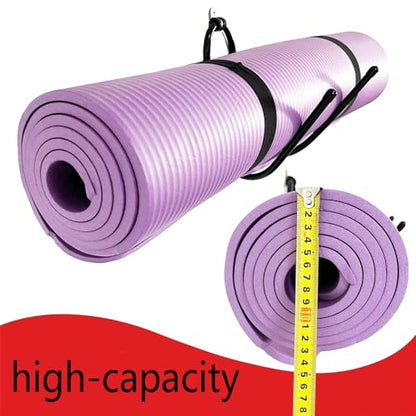 2 Pack Large Yoga Mat Holder Wall Mount Yoga Mat Storage Rack, Wall Shelf Organizer for Yoga Mat/Wheels, Foam Roller,Stretching Strap & Resistance Bands,Towel etcs, for Home Gym School Office